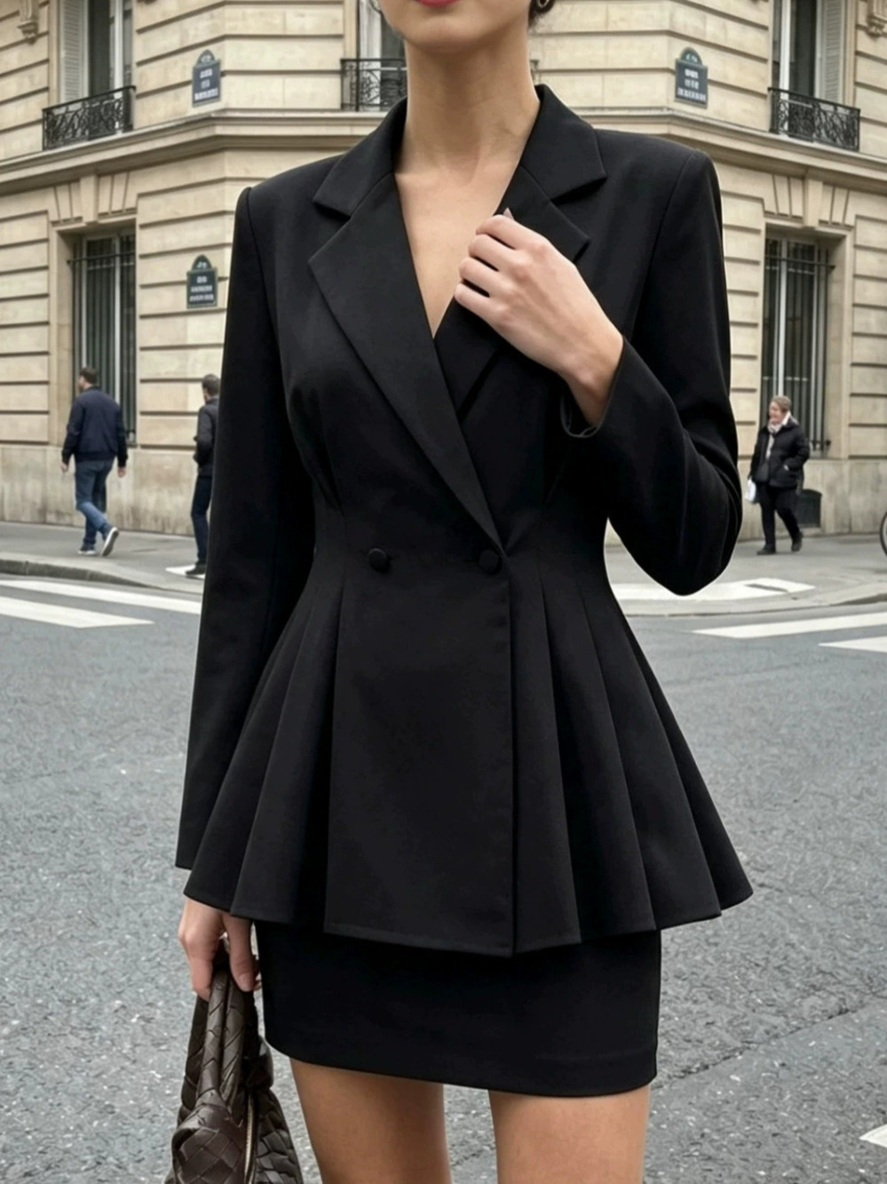 Forever 21 Waist Fall Winter Office Blazer Pencil Skirt Suit Set